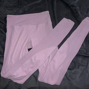 Athleta Leggings - Purple Ribbed Sides Lightweight Size Small